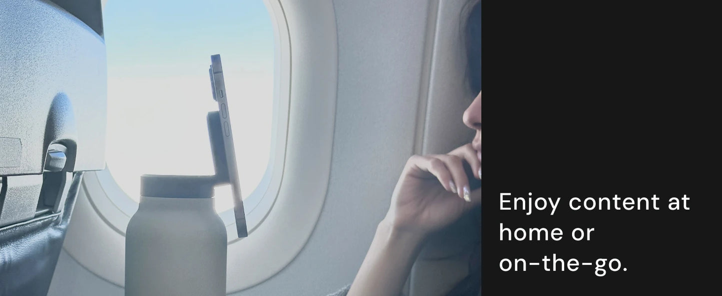 Insulated Water Bottle Compatible MagSafe Water Bottle With Phone Holder,Stainless Steel Water Bottle With Magnetic Phone Tripod